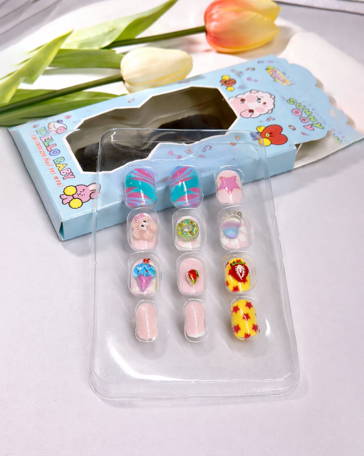 Kids Fruit & Ice-cream Nail Set