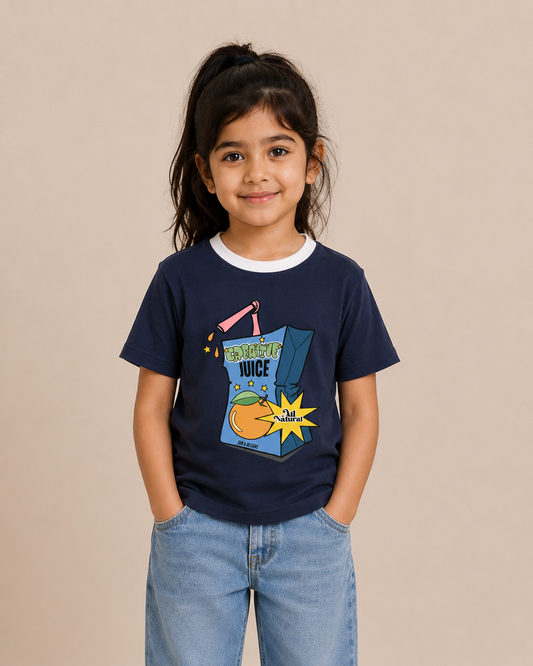 Creative Juice Graphic Ringer T-Shirt