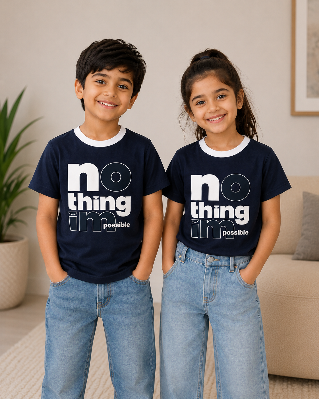 Nothing Is Impossible Typography Ringer T-Shirt