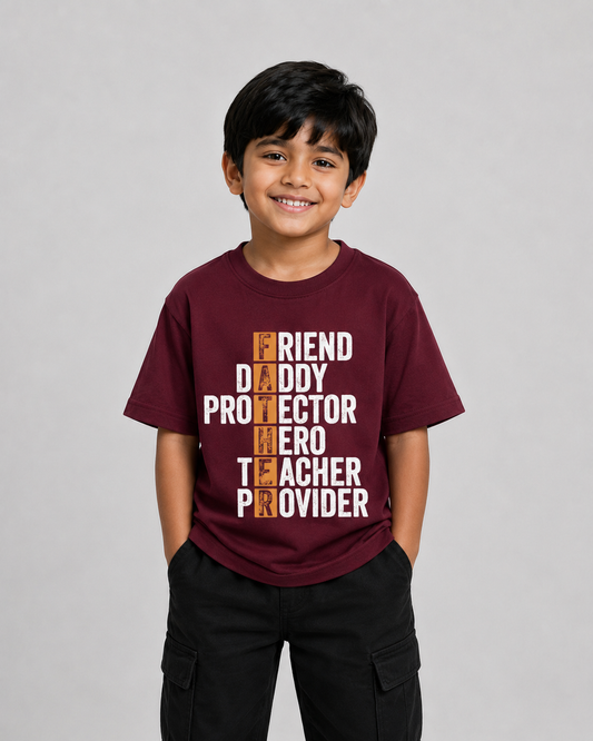 Father's Hero Oversized Graphic T-Shirt