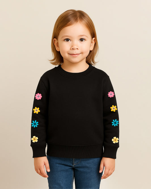 Flower Sleeve Sweatshirt
