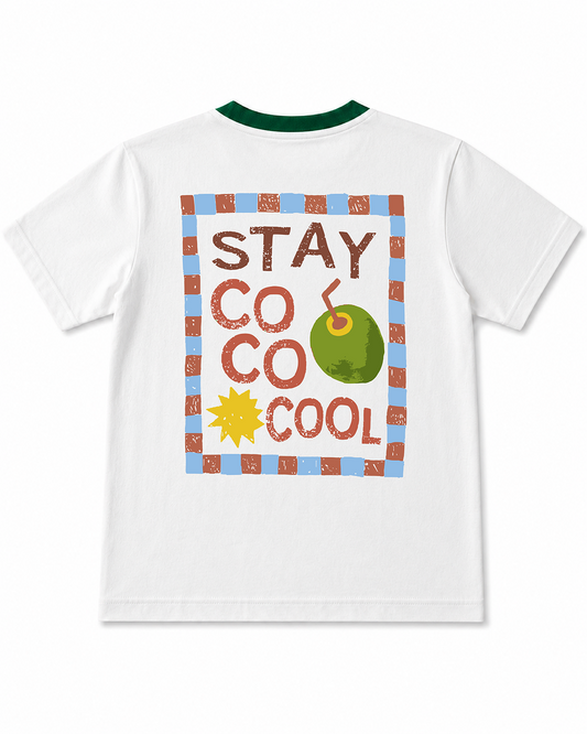 Stay Coco Cool Graphic Ringer T-Shirt