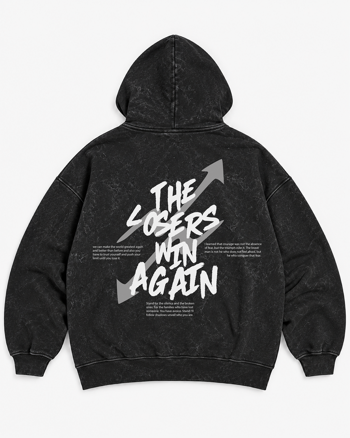 The Losers Win Again – Acid Wash Oversized Hoodie