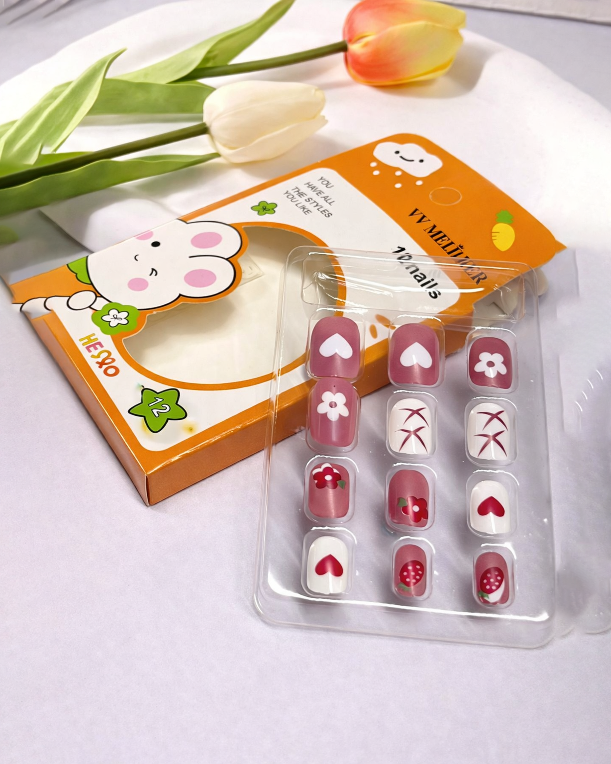 Kids Hearts & Berry Nail Set