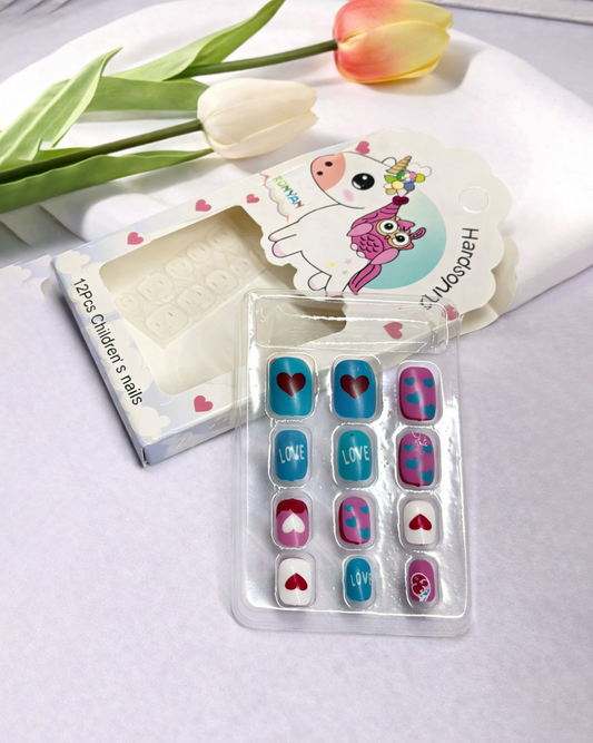 Kids Blue & Purple Nail Set