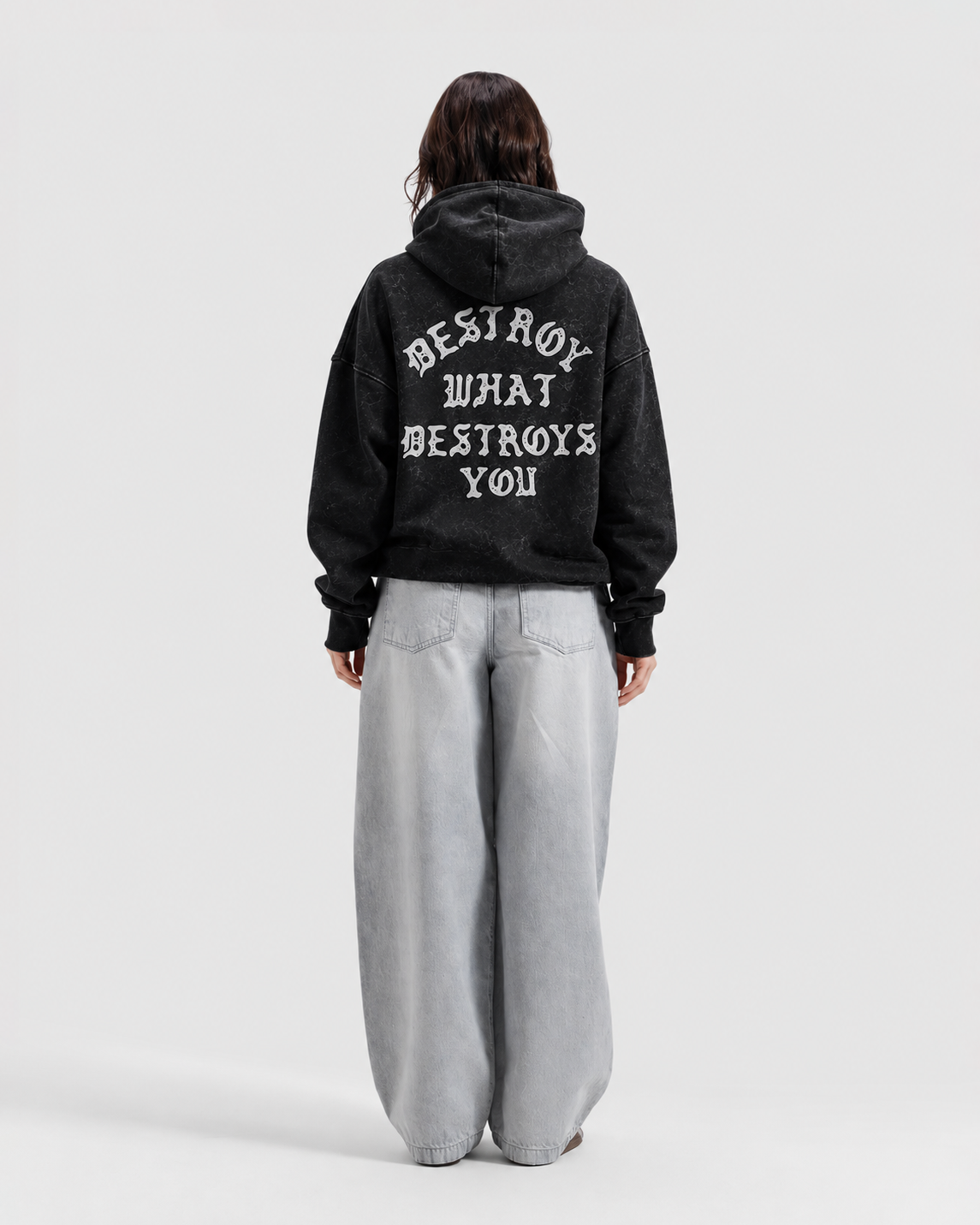 Destroy What Destroys You – Acid Wash Oversized Hoodie