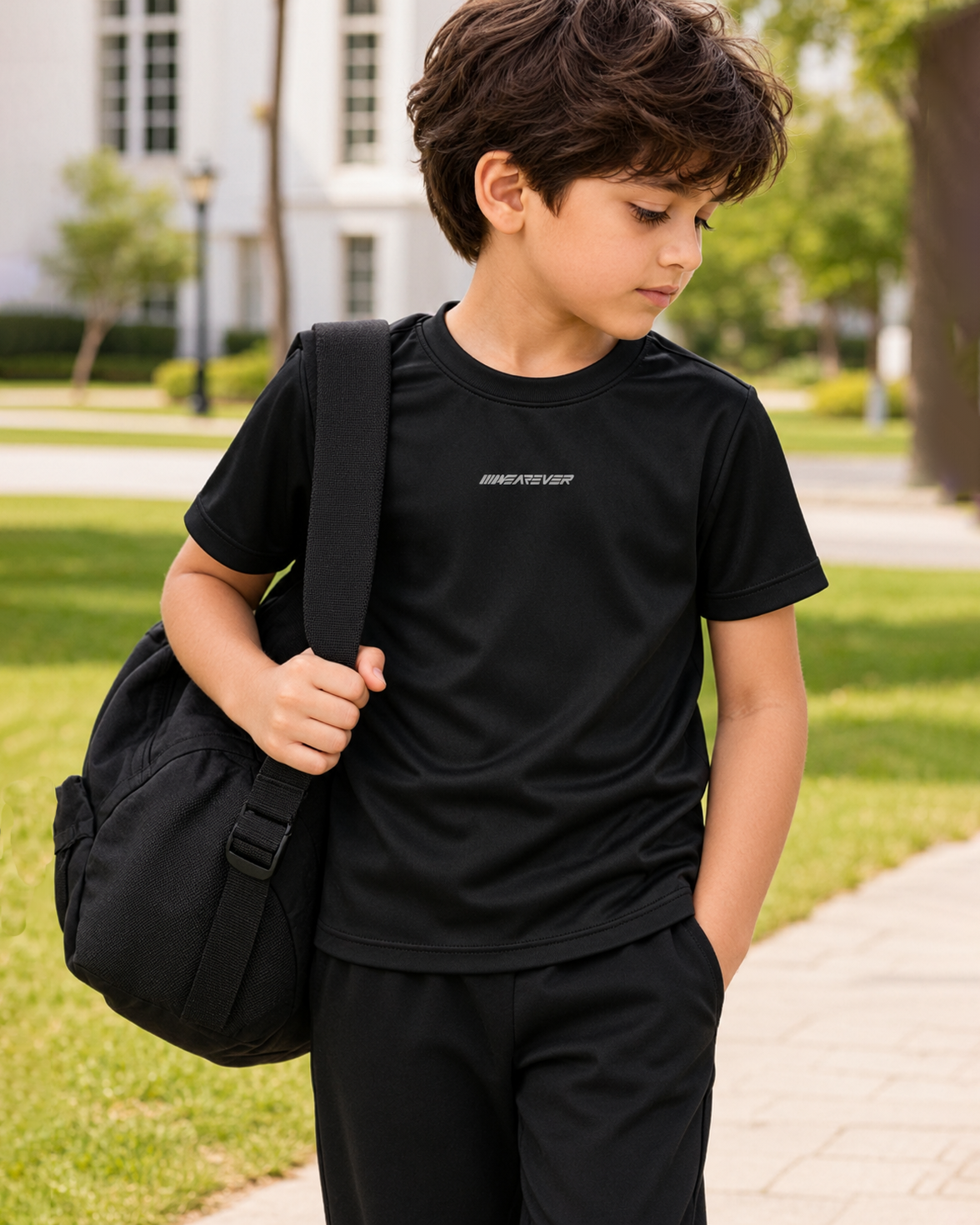 Kids Active Tee – Black