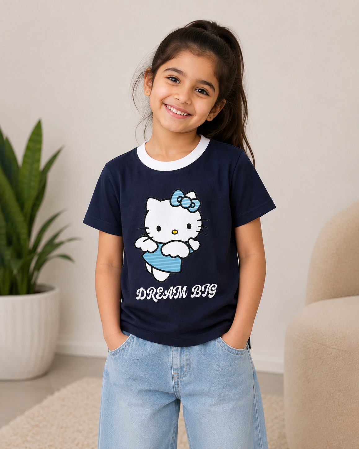 Dream Big Kitty Ringer T-Shirt