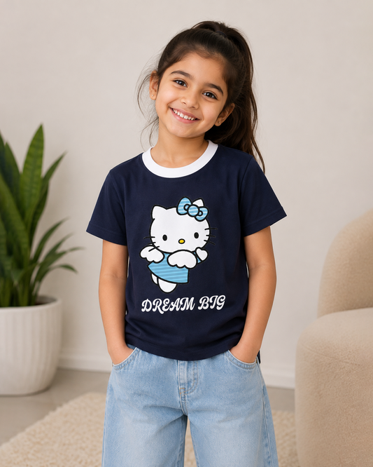 Dream Big Kitty Ringer T-Shirt