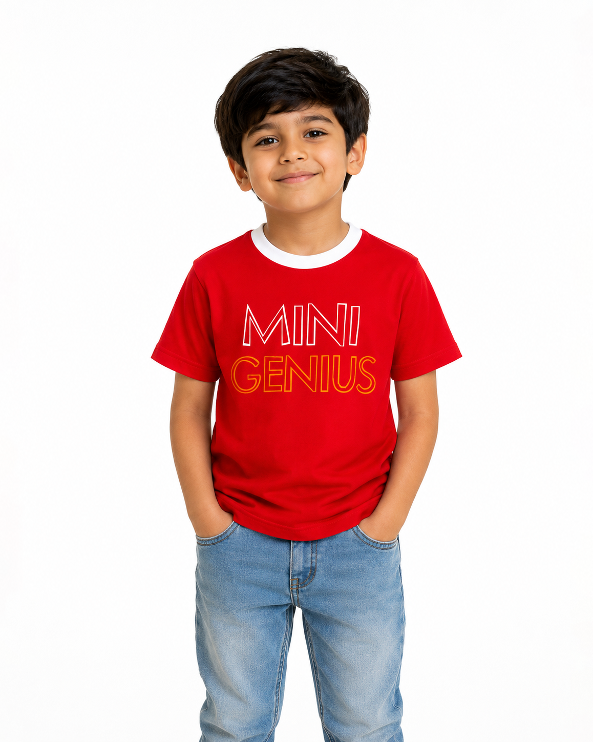 Mini Genius Graphic Ringer T-Shirt