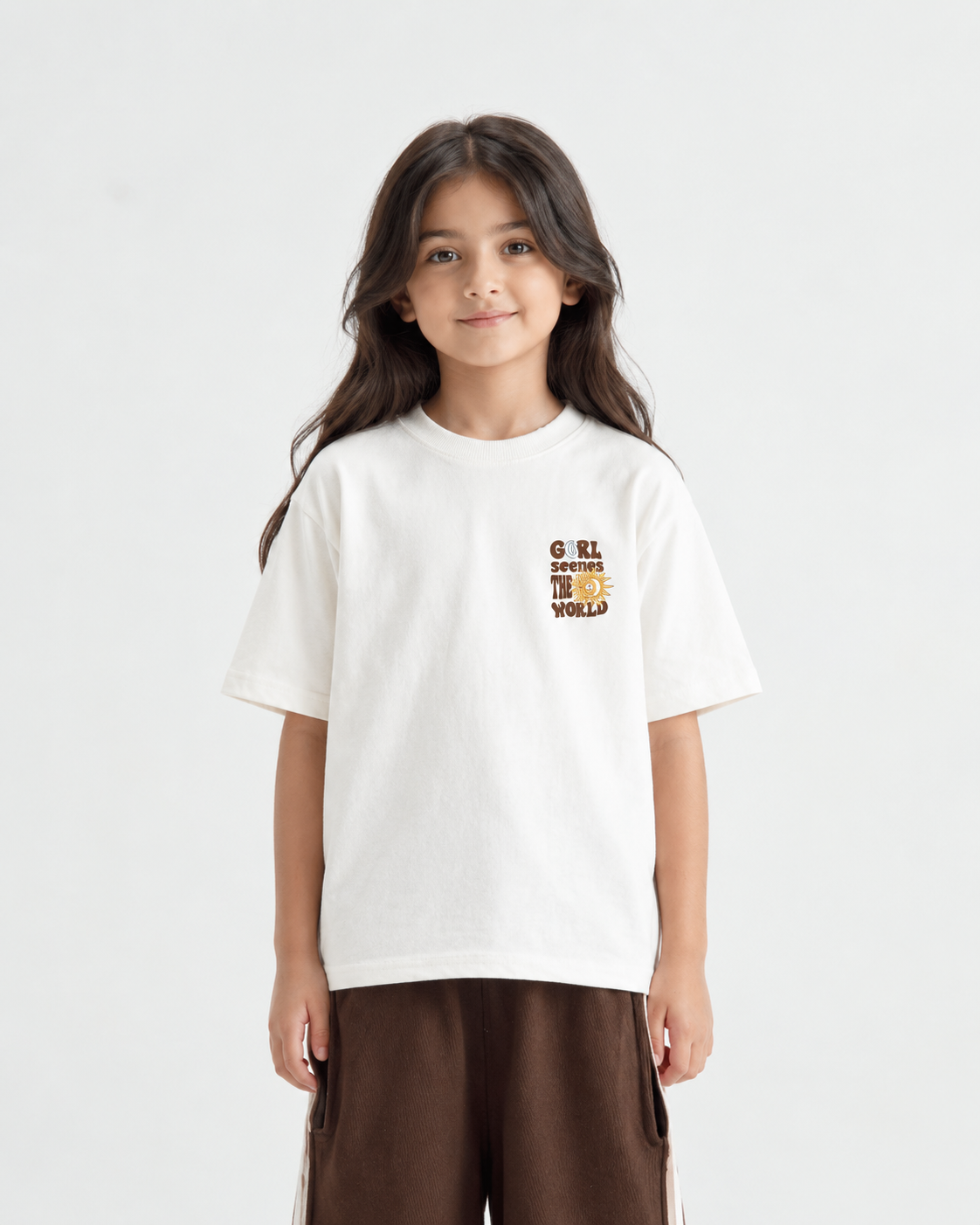 Girl Seeing The World Graphic T-Shirt