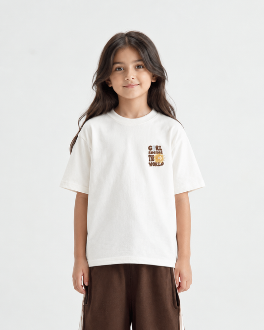 Girl Seeing The World Graphic T-Shirt