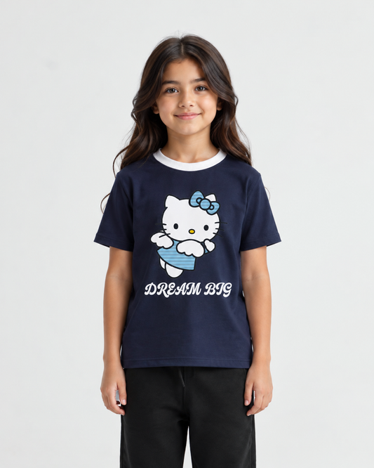 Dream Big Kitty Ringer T-Shirt