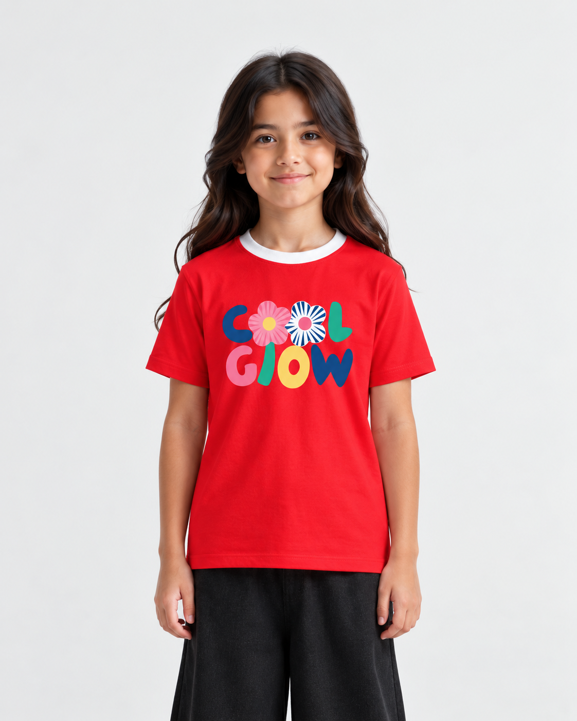 Cool Glow Graphic Ringer T-Shirt