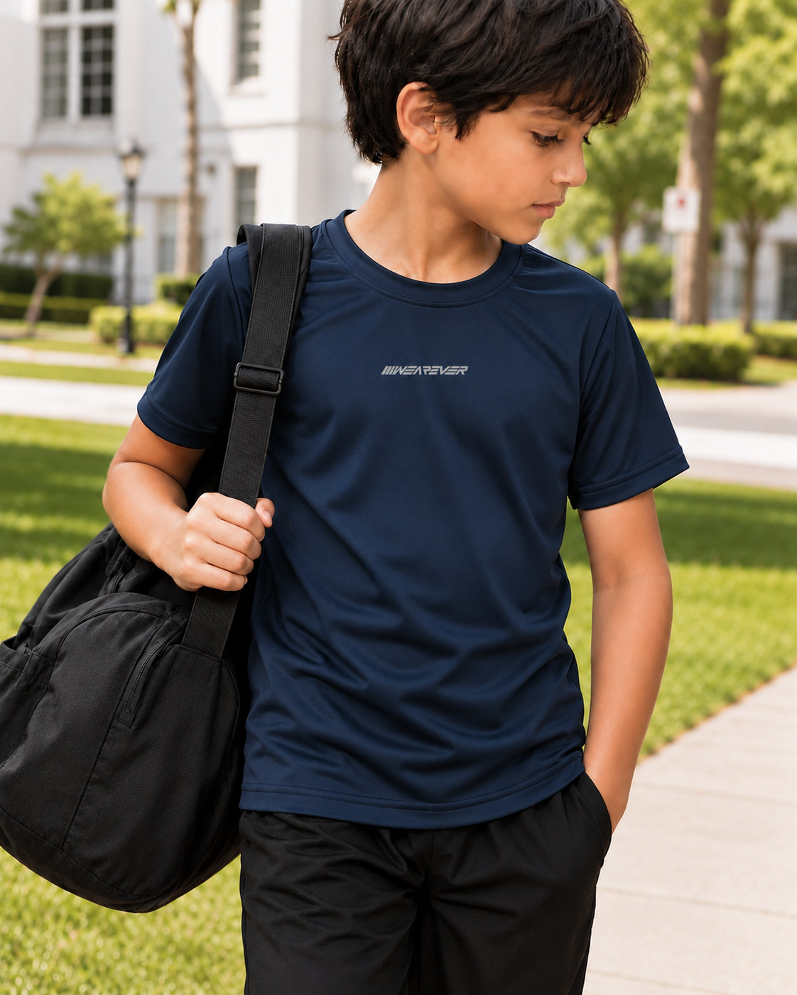 Kids Active Tee – Midnight Blue
