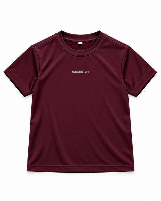 Kids Active Tee – Maroon