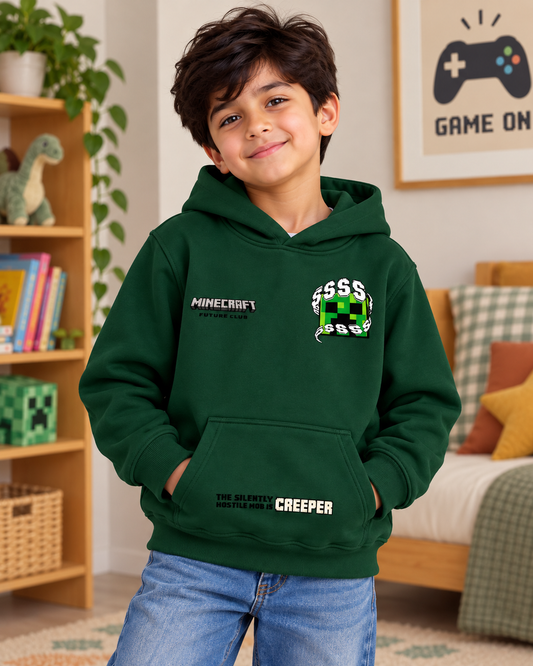 Minecraft Creeper Graphic- Kid Hoodie