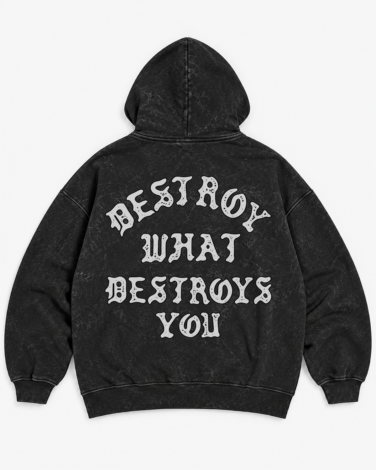 Destroy What Destroys You – Acid Wash Oversized Hoodie