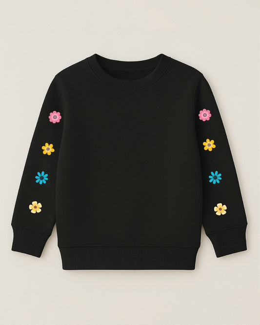 Flower Sleeve Sweatshirt