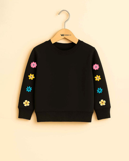 Flower Sleeve Sweatshirt