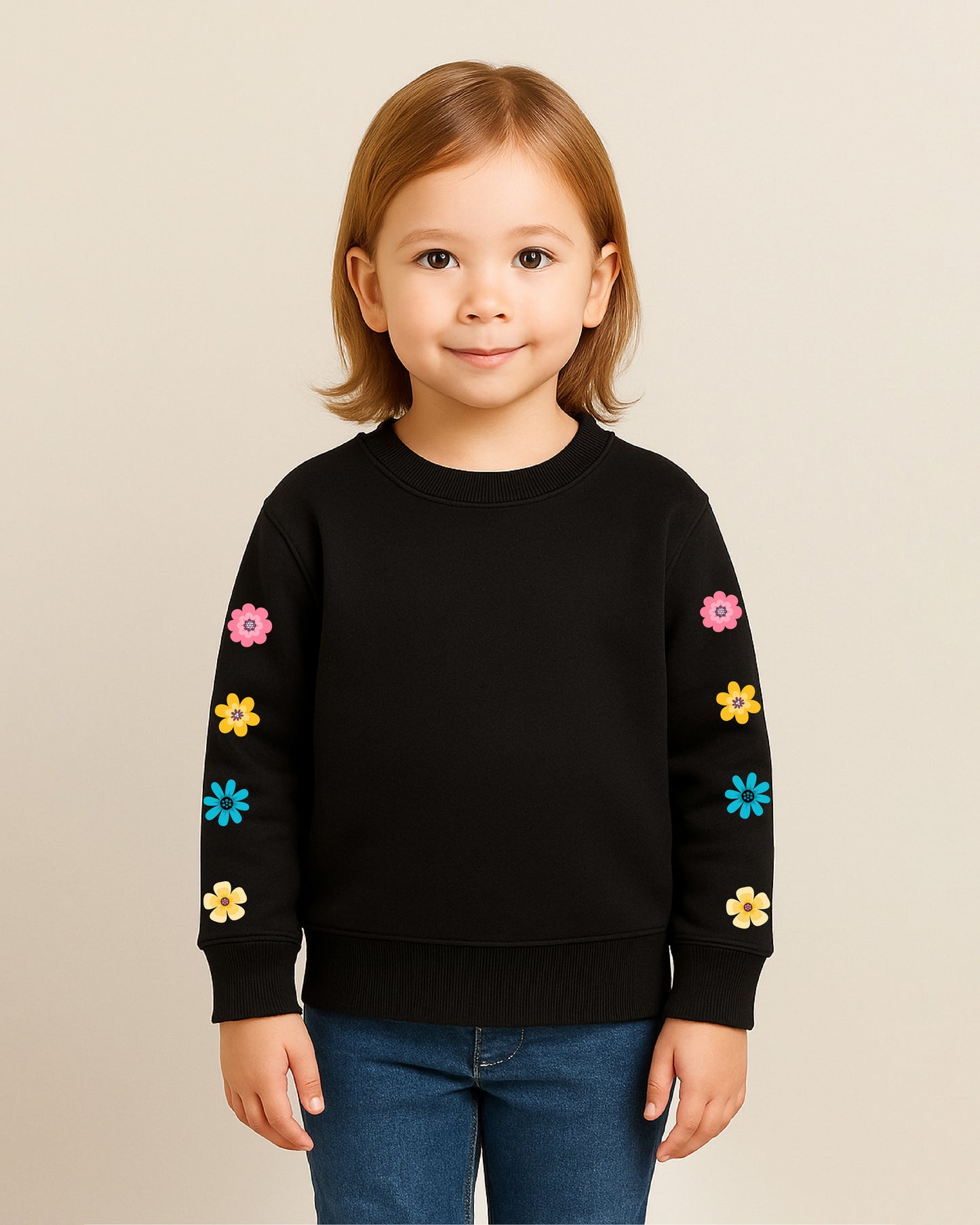 Flower Sleeve Sweatshirt