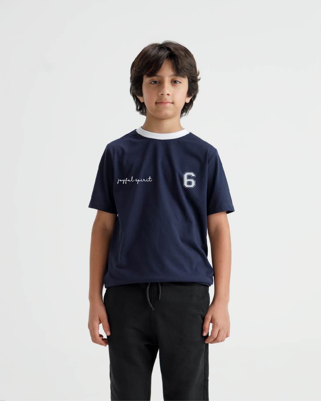 Joyful Spirit 6 Graphic Ringer T-Shirt