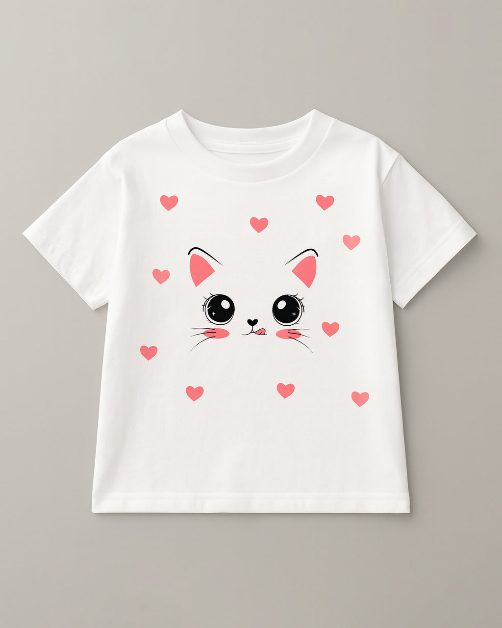 Kitty Heart Graphic T-Shirt
