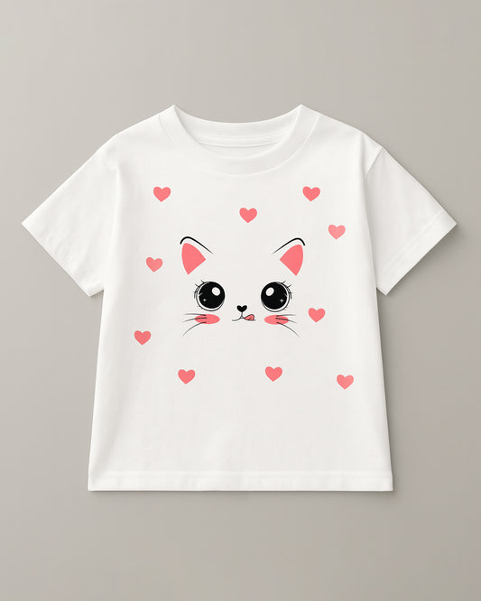 Kitty Heart Graphic T-Shirt