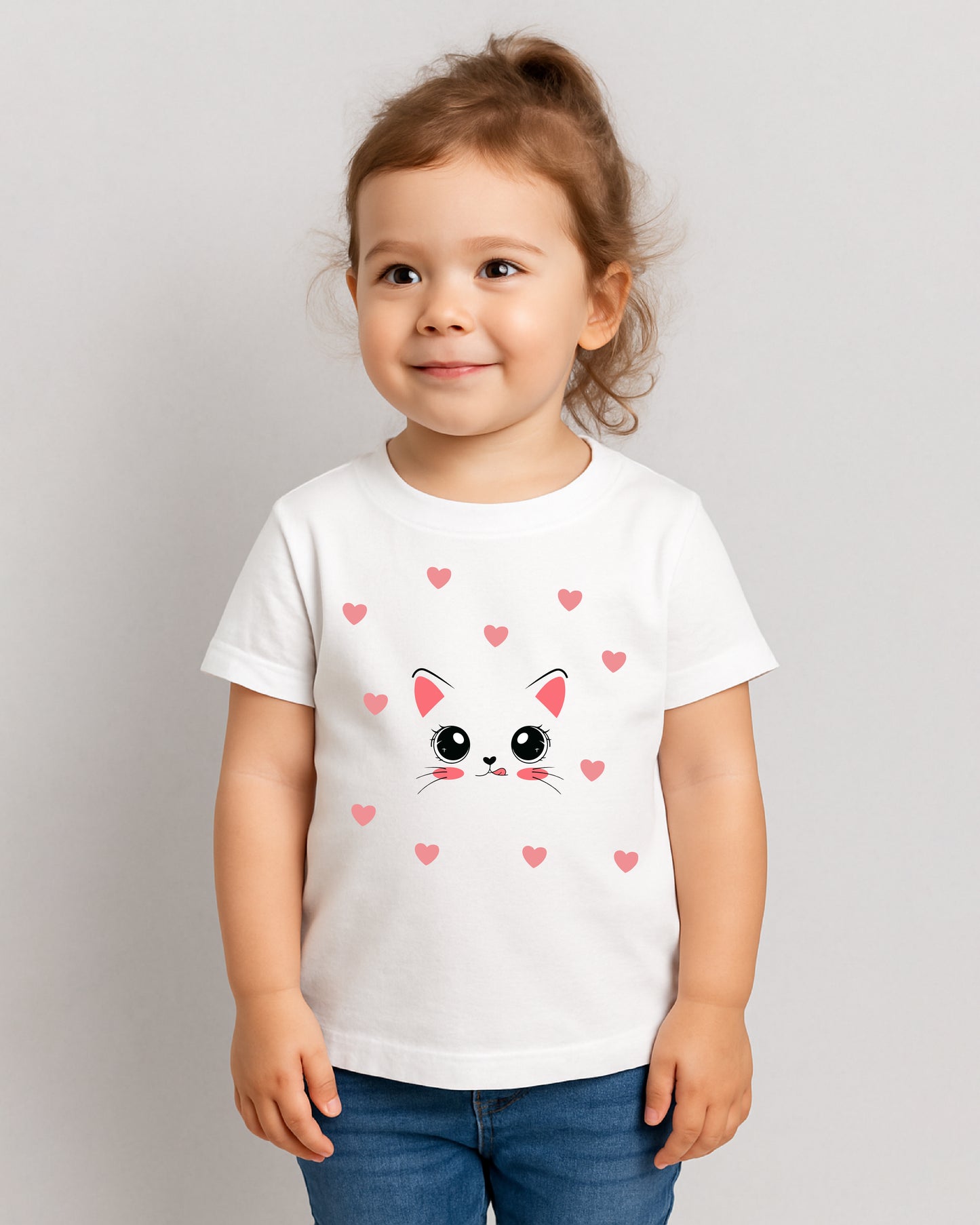 Kitty Heart Graphic T-Shirt
