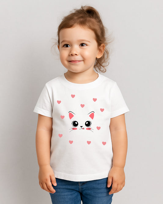 Kitty Heart Graphic T-Shirt