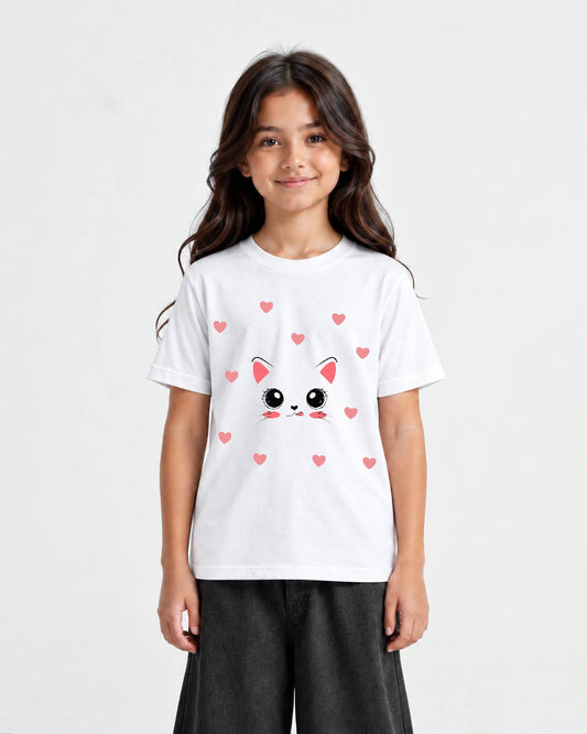 Kitty Heart Graphic T-Shirt
