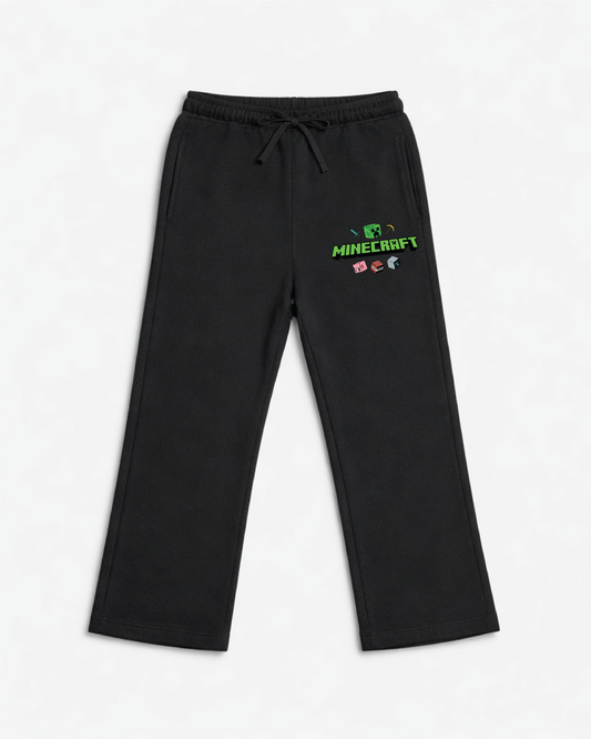 Minecraft Black Relaxed Fit Trousers