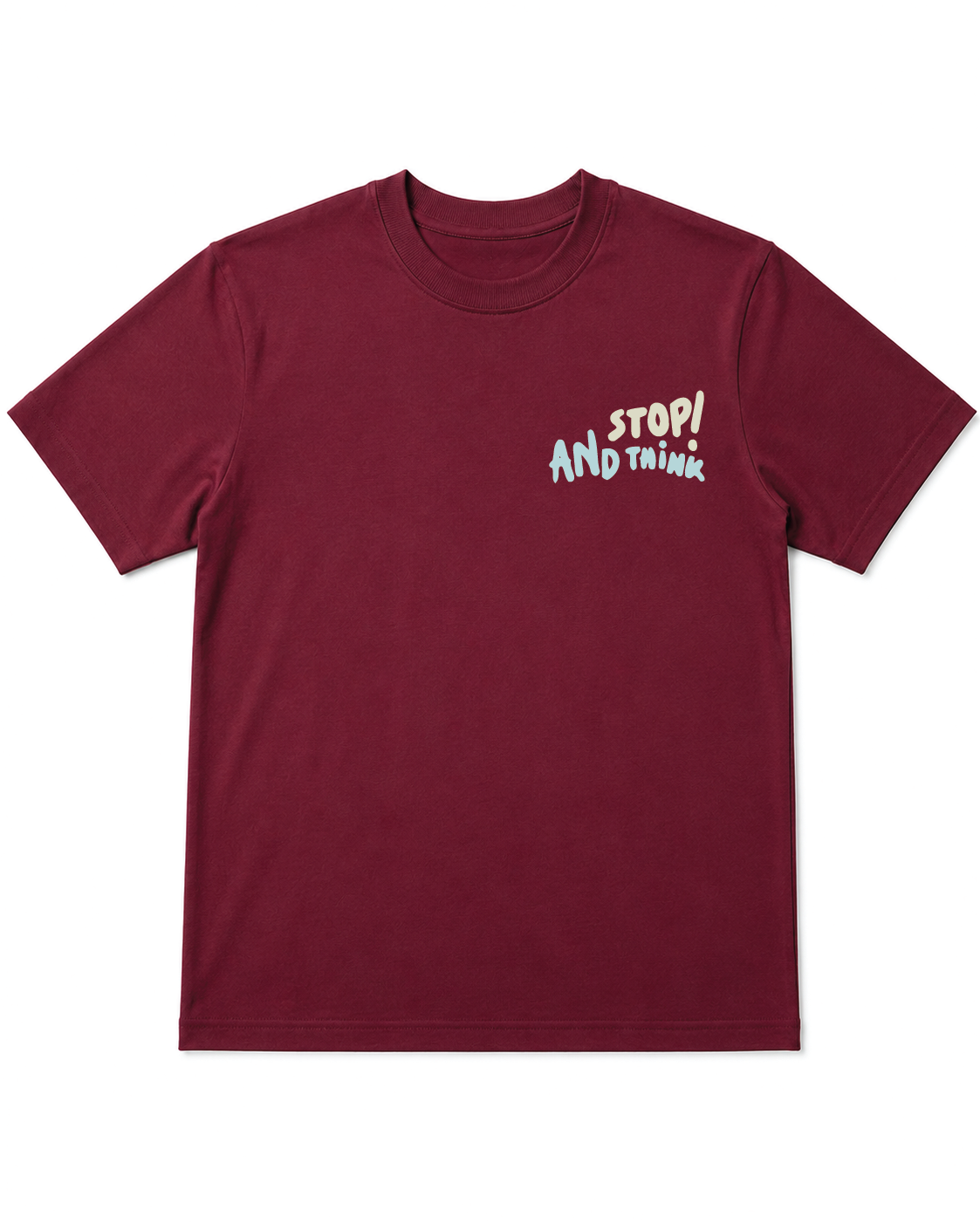 Stop And Think Graphic Oversize T-Shirt