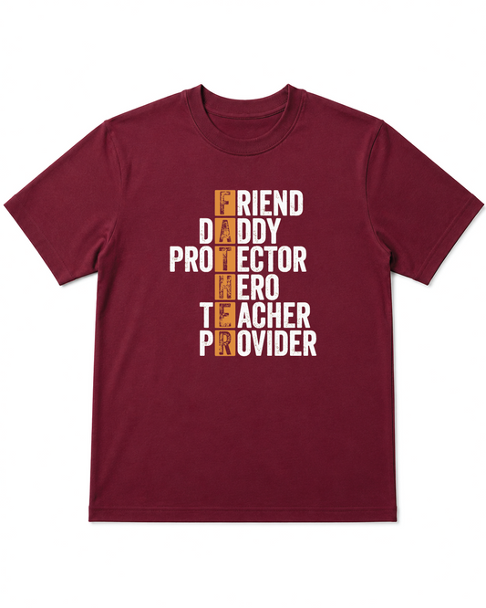 Father's Hero Oversized Graphic T-Shirt