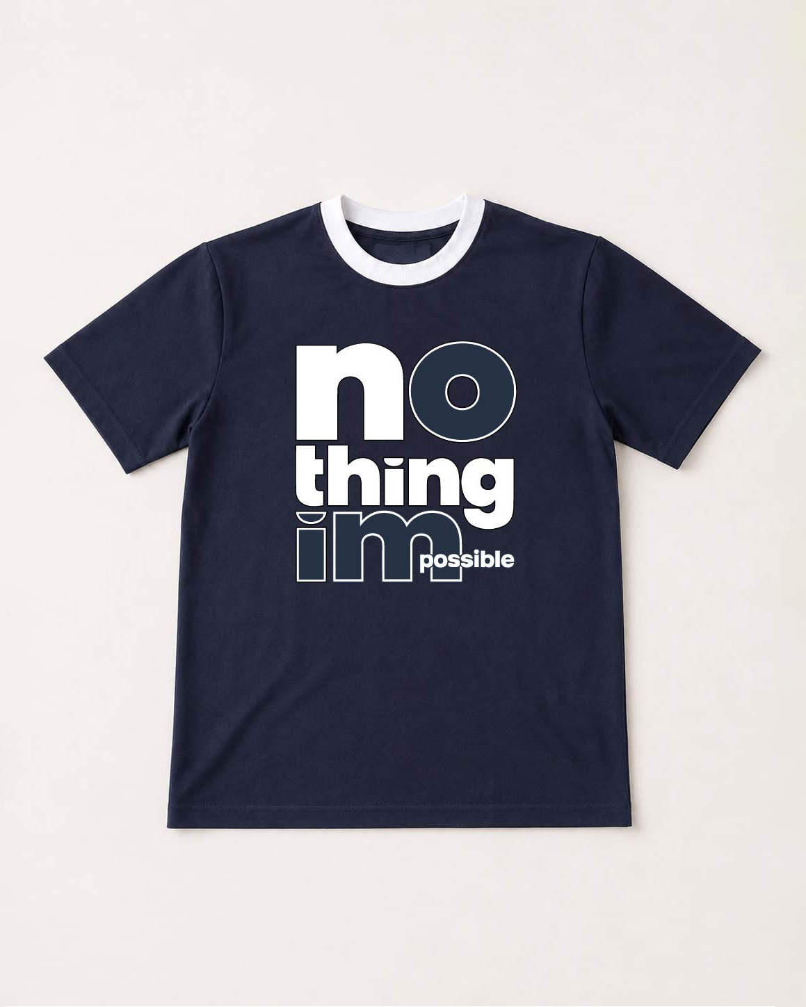 Nothing Is Impossible Typography Ringer T-Shirt