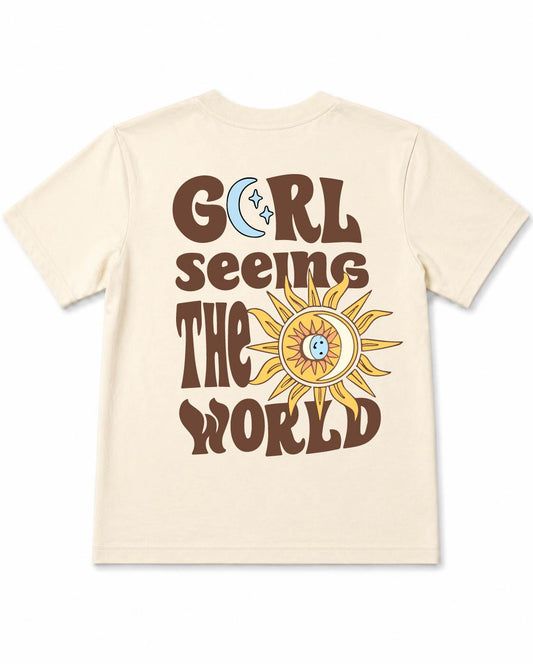 Girl Seeing The World Graphic T-Shirt
