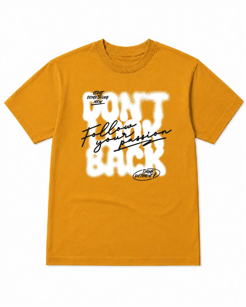 Follow Your Passion Oversized Graphic T-Shirt