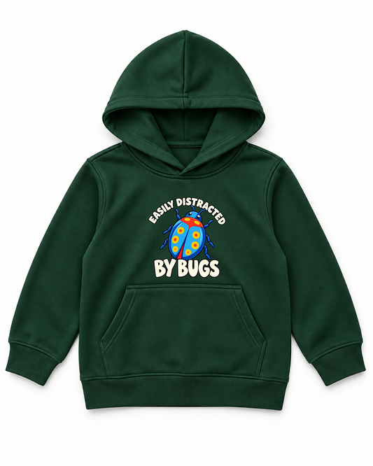 Distracted By Bugs Graphic- Kid Hoodie