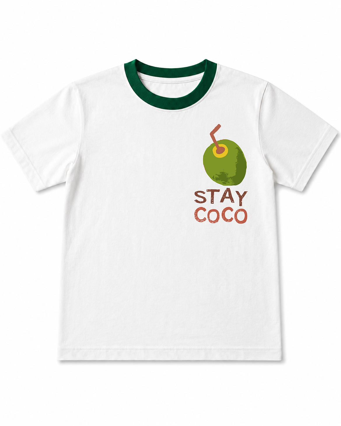 Stay Coco Cool Graphic Ringer T-Shirt