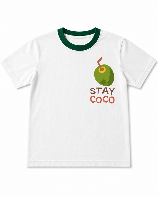 Stay Coco Cool Graphic Ringer T-Shirt