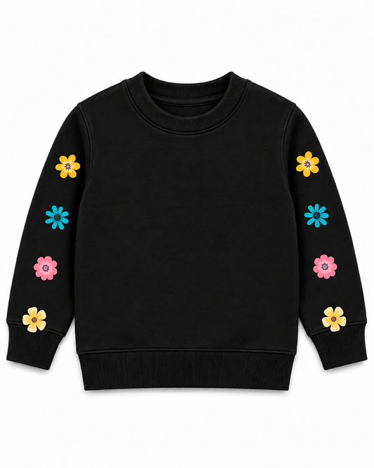 Flower Sleeve Sweatshirt