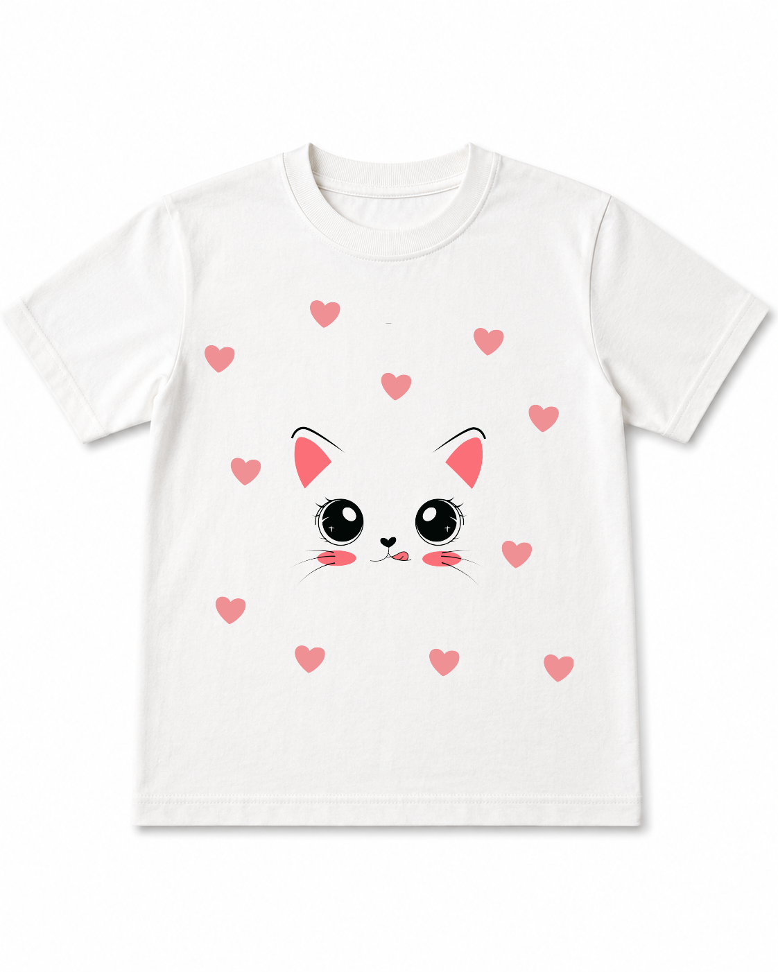 Kitty Heart Graphic T-Shirt