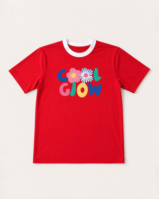 Cool Glow Graphic Ringer T-Shirt
