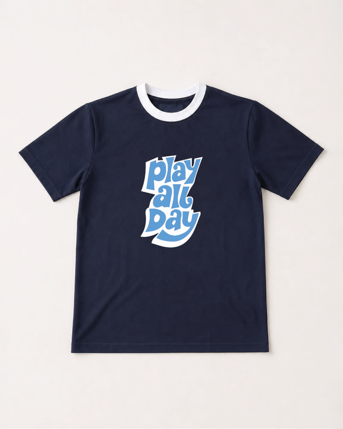 Play All Day Graphic Ringer T-Shirt