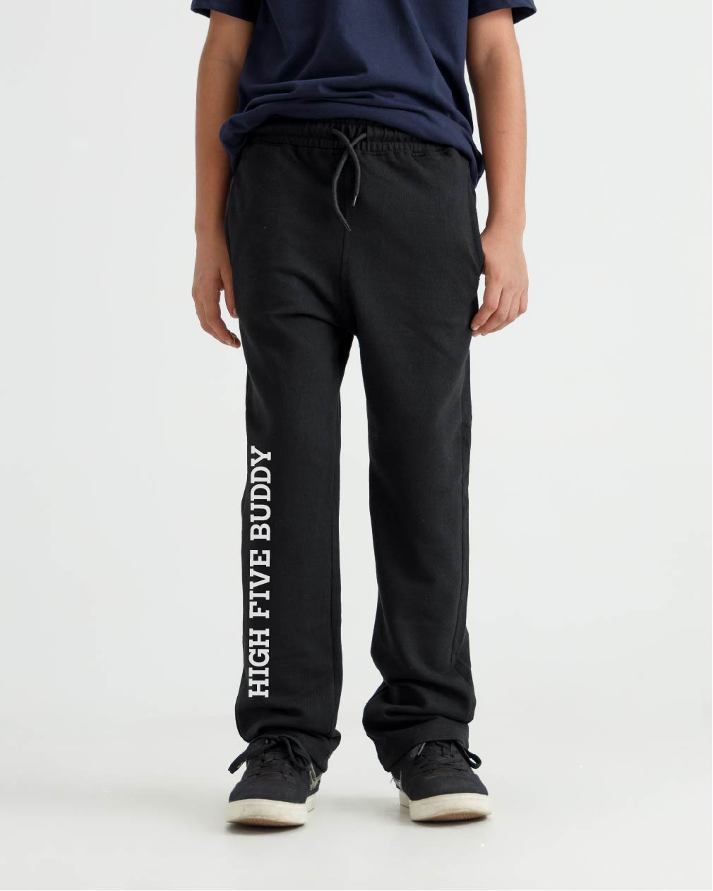 High Five Buddy Black Relaxed Fit Trousers