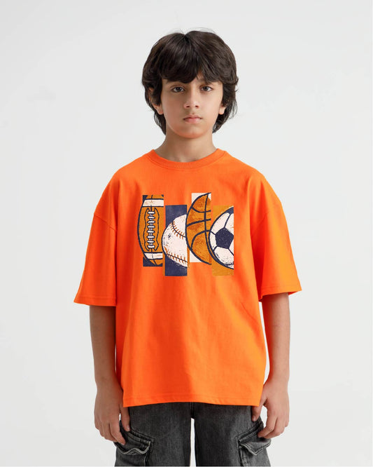 Little Athlete Graphic Oversize T-Shirt