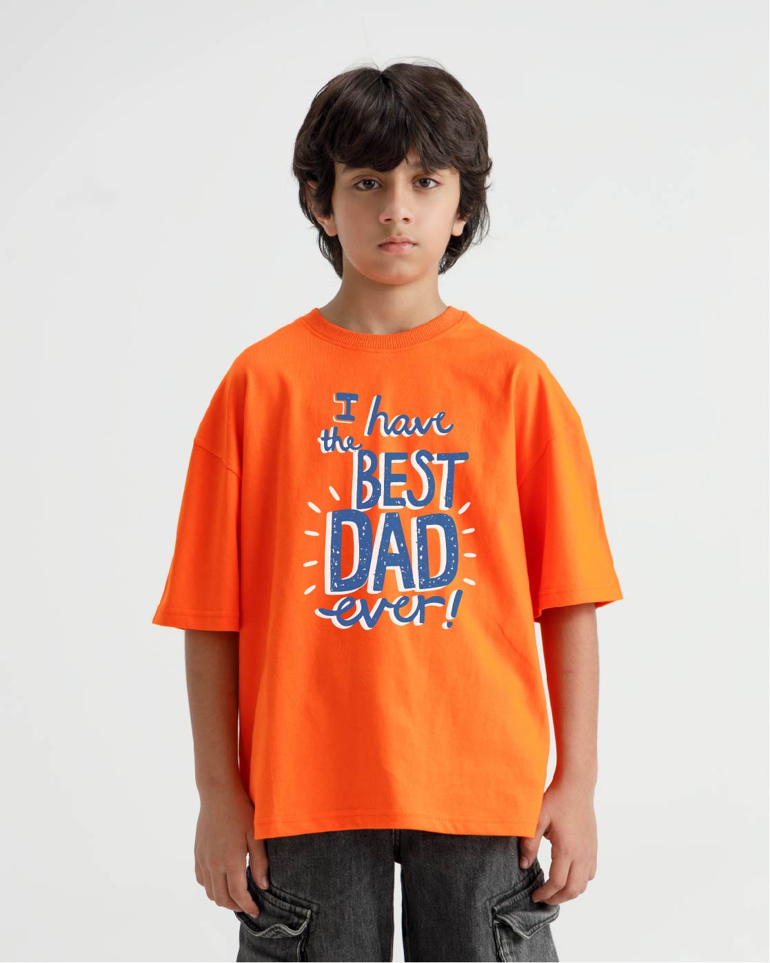 Best Dad Ever Graphic Oversize T-Shirt
