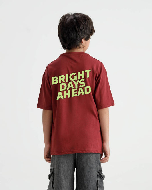 Bright Days Ahead Kids Graphic Overize T-Shirt
