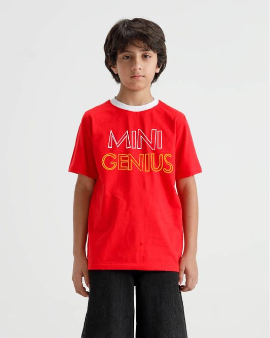 Mini Genius Graphic Ringer T-Shirt