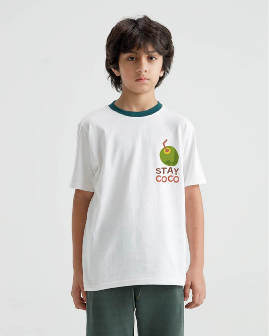 Stay Coco Cool Graphic Ringer T-Shirt